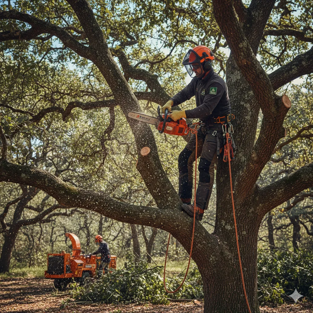 Carlos Mendez, especialista en poda de árboles